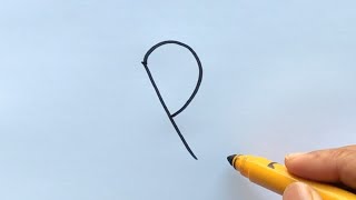 How to Draw a Pigeon Picture from letter P