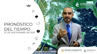 27 de septiembre del 2021 a las 18 h Pronóstico del Tiempo