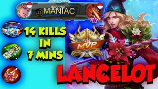 Lancelot is BACK?! MANIAC | Top Global LANCELOT HIGHLIGHTS by RRQ Wizzking - MOBILE LEGENDS