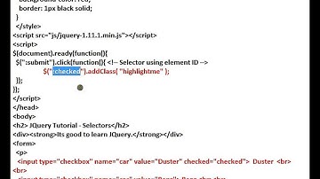JQUERY CHECKED SELECTOR DEMO