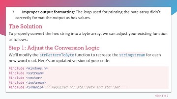 Converting Hex String to Byte Array in C+ +