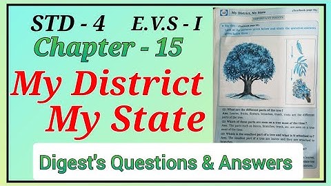 Std. 4 | Evs - 1| lesson 15 | My District My State | Digest