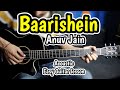 Baarishein  acoustic  anuv jain  most easy guitar lesson cover chords finger picking  strumming
