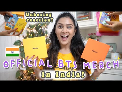 Official Bts Merch In India, Customs Etc|Unboxing Butter Peaches x Cream Versions Giveaway