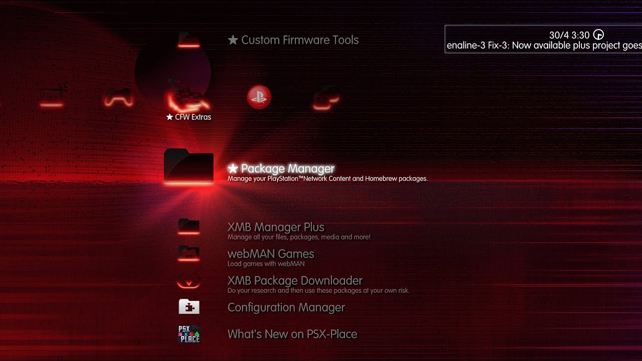 PS3 - CFW Extras XMB Category (v1.00) - See Video & Download of this new  impressive mod by DeViL303