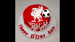 Liverpool Football Club Logo with Fondant|Liverpool football club cake|Fondant Topper| Fondant Class