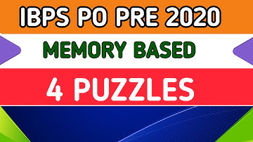 IBPS PO PRE 2021 - MEMORY BASED PUZZLES || All Puzzles
