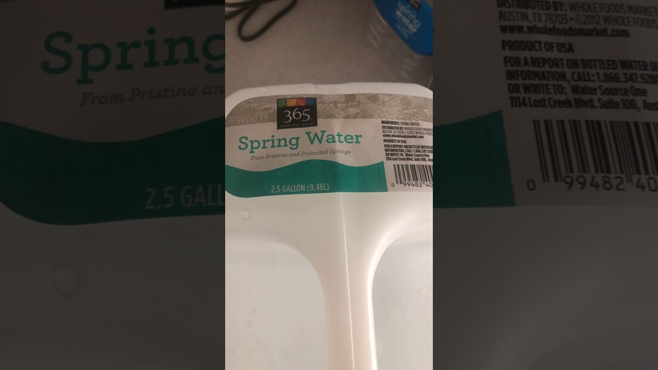 How To Open The 2.5 Gallon 365 Spring Water Jug From Whole Foods