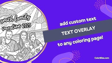 Easily add text to any coloring page!