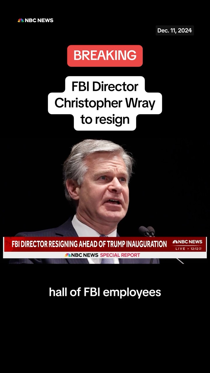 FBI director Christopher Wray to resign