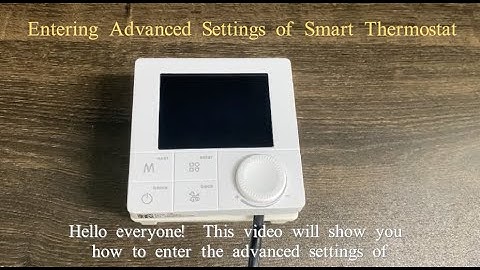 Entering advanced settings of smart thermostat. -48