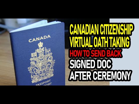 Canadian Virtual Oath Taking Permanent Resident To Canadian Citizen