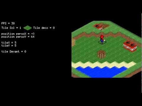 Test de moteur graphique de map en 3D isometrique sur NDS en micoLua