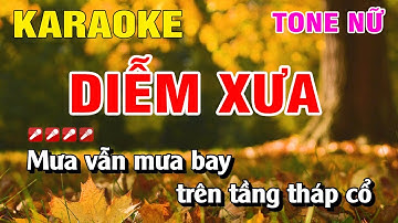 Karaoke Diễm Xưa Tone Nữ Nhạc Sống | Nguyễn Linh