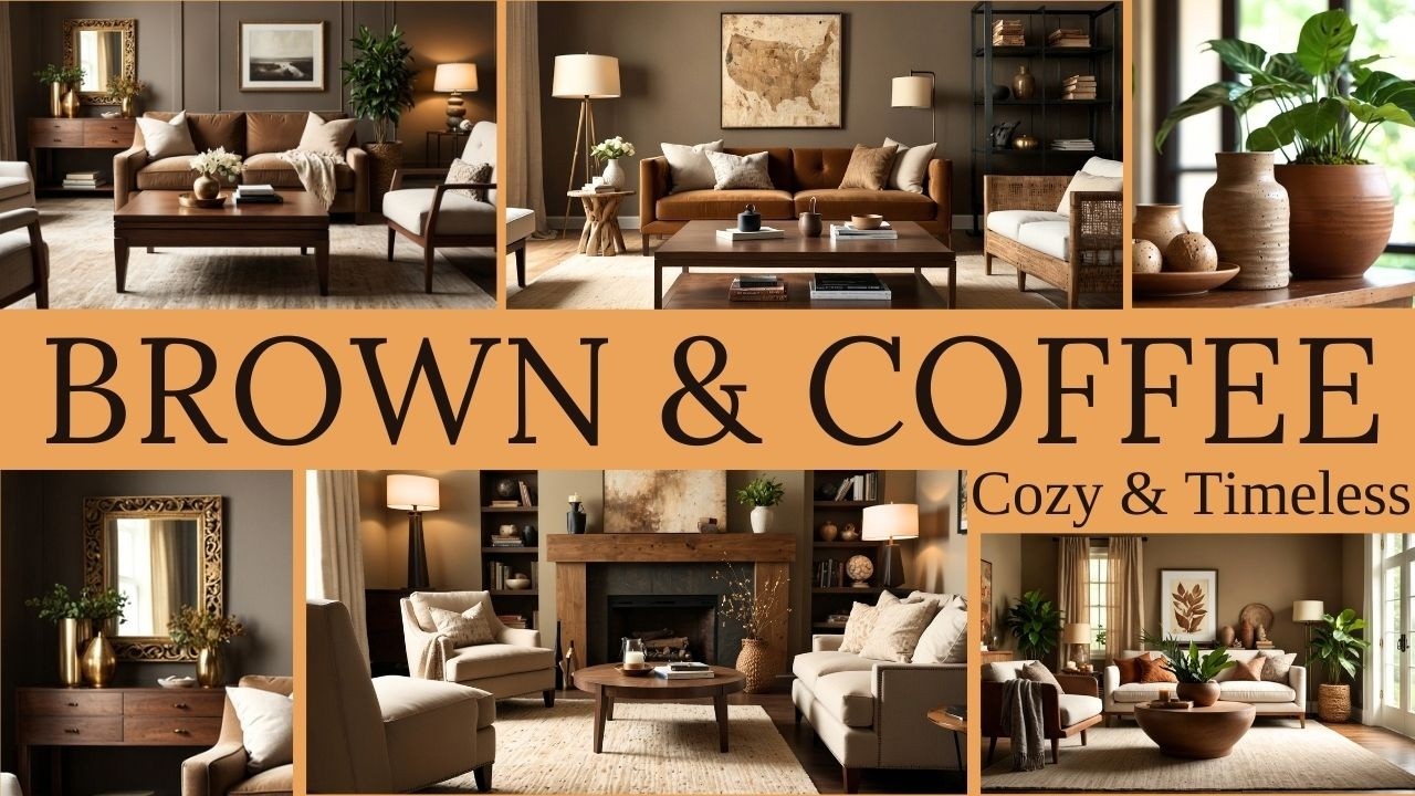 Elegant Brown & Coffee Living Room Ideas | Cozy & Timeless Decor ...