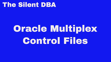 Oracle Multiplex Control Files