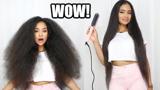 STRAIGHTENING My Natural Hair For The FIRST TIME! ft. TYMO Ring Hair Straightening Comb