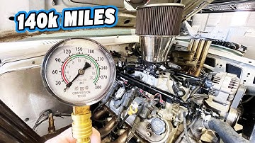 LS Compression Test On Burnies Junkyard 4.8L Cammed LS Engine!
