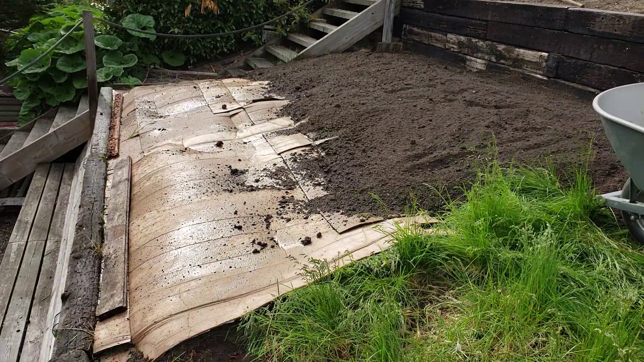 How To Start New Garden Bed Over Grass Using Cardboard YouTube How To Start New Garden Bed Over Grass Using Cardboard YouTube