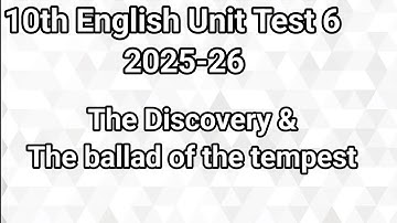 10th English LBA unit test 6 the concert and jazz poem two question paper answers @learneasilyhub 