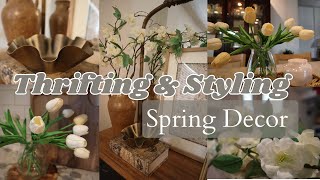 Spring Decor Thrift Haul & Styling My Finds | Thrifting Tips For High End Looks | Thrifted Vs Styled