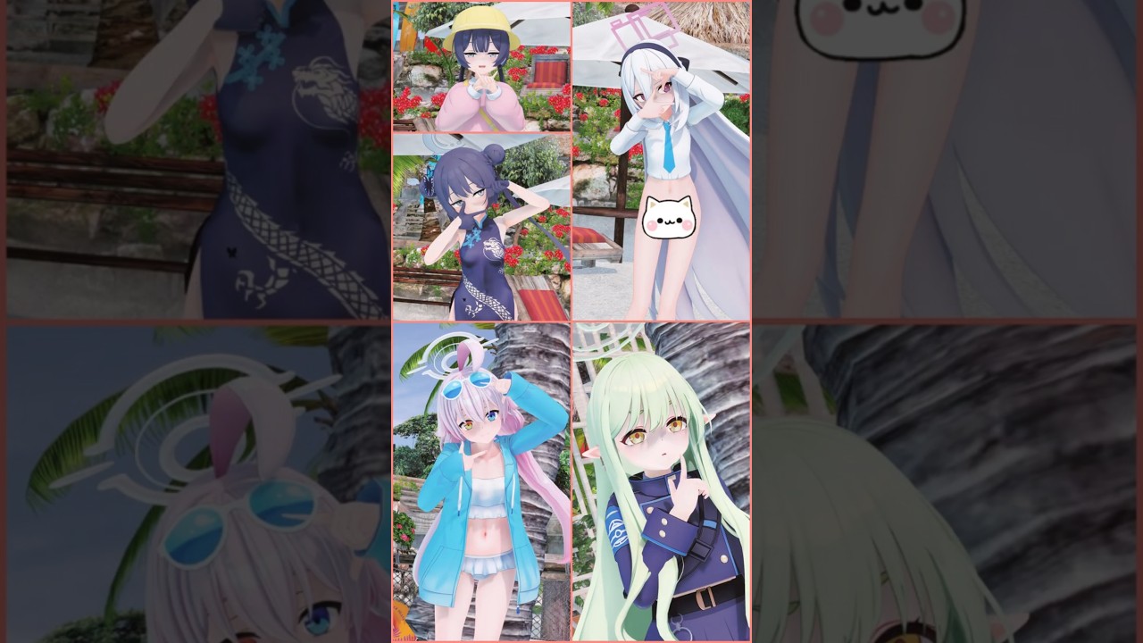 [Blue Archive] SUMMER을 즐기세요 | Kisaki, Tendou Kei, Takanashi Hoshino, Tachibana Hikari [MMD]