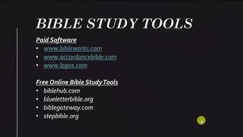 Video Overview Digital Bible Study Tools