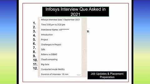 Infosys Interview 1 September 2021 Experience 🤩 Infosys Interview Questions Discussion must prepare