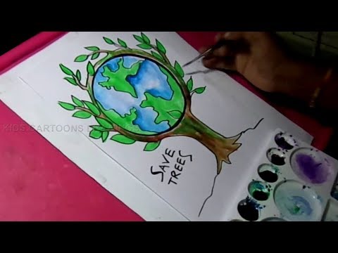 Save trees. Art and poems. Timelapse drawing. | PeakD