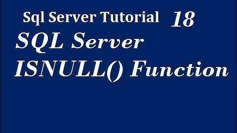 SQL Server ISNULL() Function