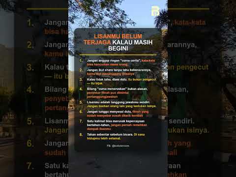 LISANMU BELUM TERJAGA KALAU MASIH BEGINI