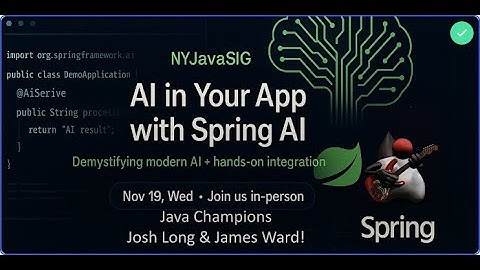 Bootiful Spring AI - An Evening with Josh Long and James Ward!
