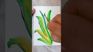 Easy Acrylic painting, Цветы, листья, рисунок акриловыми красками   acrylicpainting painting art