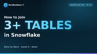 Join Three or More Tables in Snowflake | Multi Table Join Chains | Snowflake SQL #29