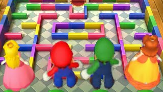 Mario Party 10 - Minigames - Peach vs Mario vs Luigi vs Daisy
