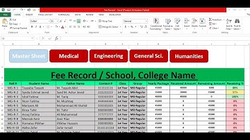 Create Automatic Students Fee Management System in Excel | MS Excel | Professional Format