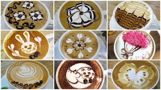 9 different latte art designs #2