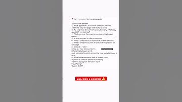 2025 - Infosys Interview Questions for QA Automation Engineers