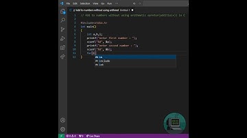 Add two numbers without using 