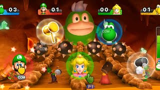 Mario Party 9 Boss Rush - Yoshi Vs Luigi Vs Peach Vs Koppa| Cartoonsmee