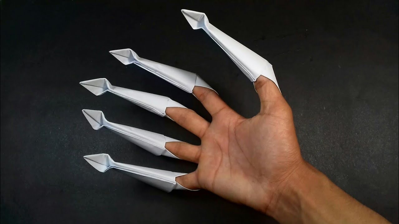 How To Make Stuff Out Of Paper Paper Things Origami Black Panther Claws Youtube