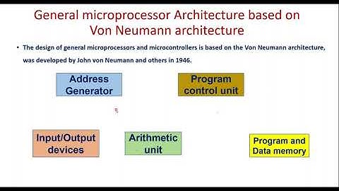 General microprocessor Architecture based on Von Neumann architecture