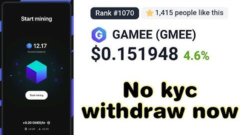 Gmee USDT mining app || Token Already Listed || no minimum withdrawal || GMEE mining 5$ Day #mining