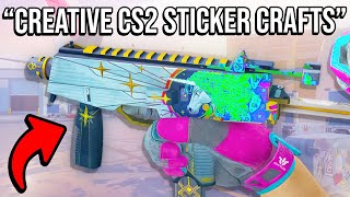 "look at these recent CS2 sticker crafts"
