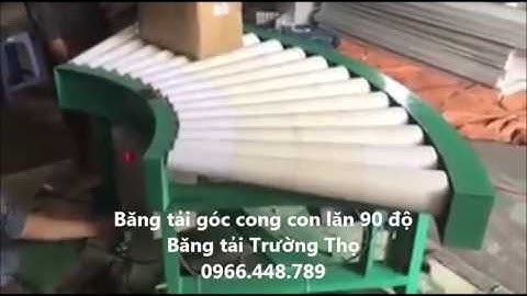 Băng tải góc cong con lăn 90 độ, băng tải cua, băng tải chuyển hướng