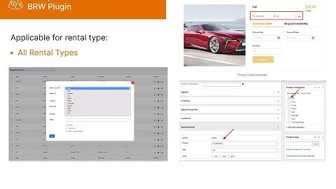 [ Quick View ]  Set Specifications for a product with BRW - Woocommerce Booking & Rental Plugin.