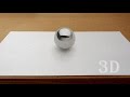 3д рисунок шара на бумаге / 3D drawing of ball.