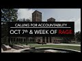 Calling For Accountability: October 7th &amp; Week of Rage