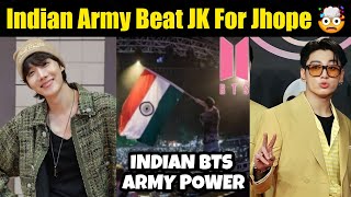 Indian Army Beat Jungkook for Jhope 🤯 Indian BTS Army show power for Jhope 🤔🇮🇳 #bts