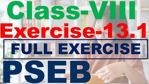 Class 8th Chapter 13 Introduction to graph  Exercise 13.1 PSEB  New Book 2023-2024